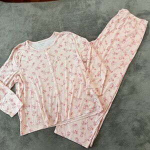 Charter Club 100% Cotton Pink Pajamas Set Women's XXL Pants Long Sleeve Shirt